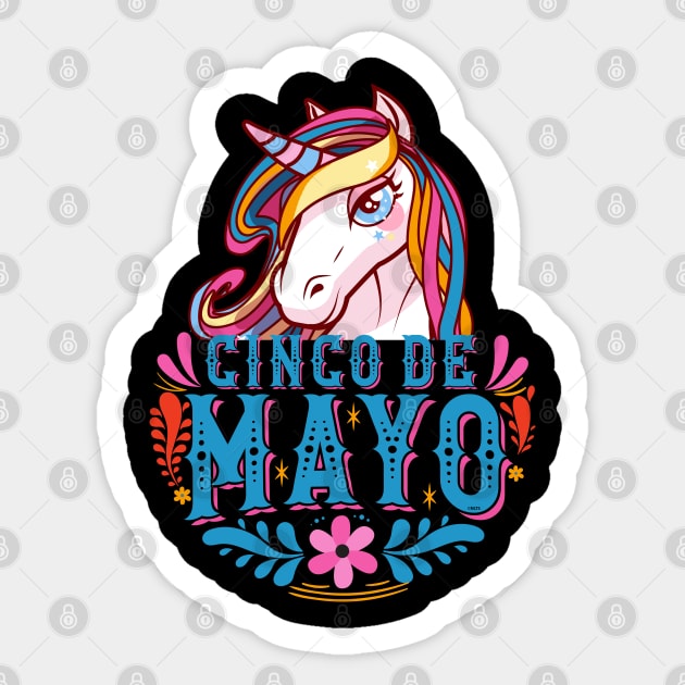 Cinco de mayo Mexican Unicorn Funny Humor product Sticker by creative